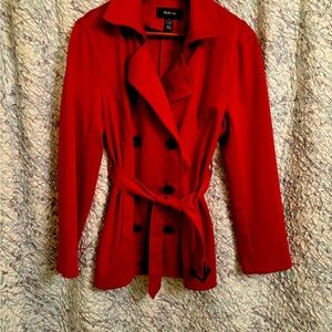 Style & Co soft Blazer pea coat jacket Red size Medium